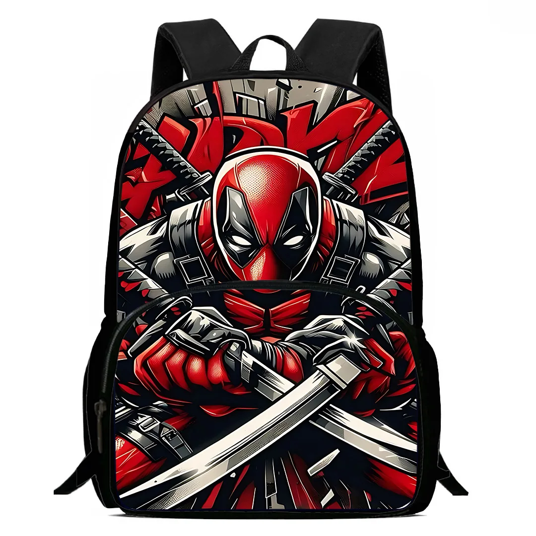 Marvel Cartoon Deadpool Kids Backpacks Boys Girls Student Birthday Gift Child School Bag Large Capacity Camping Durable Rucksack