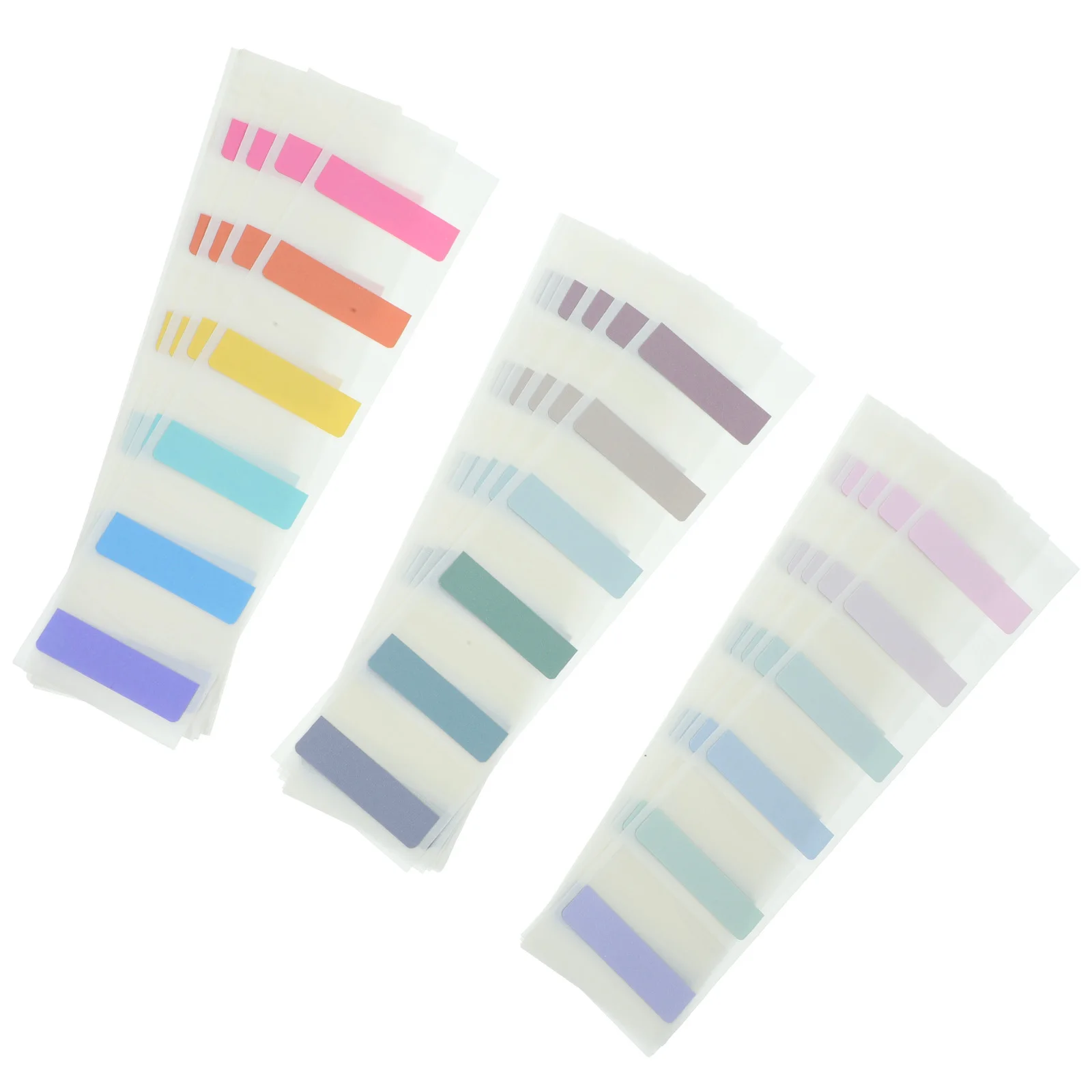180pcs Copper Plate Stickers Transparent Colorful Book Tabs Reading Practical Page Markers Notebook Folder Pastel Student