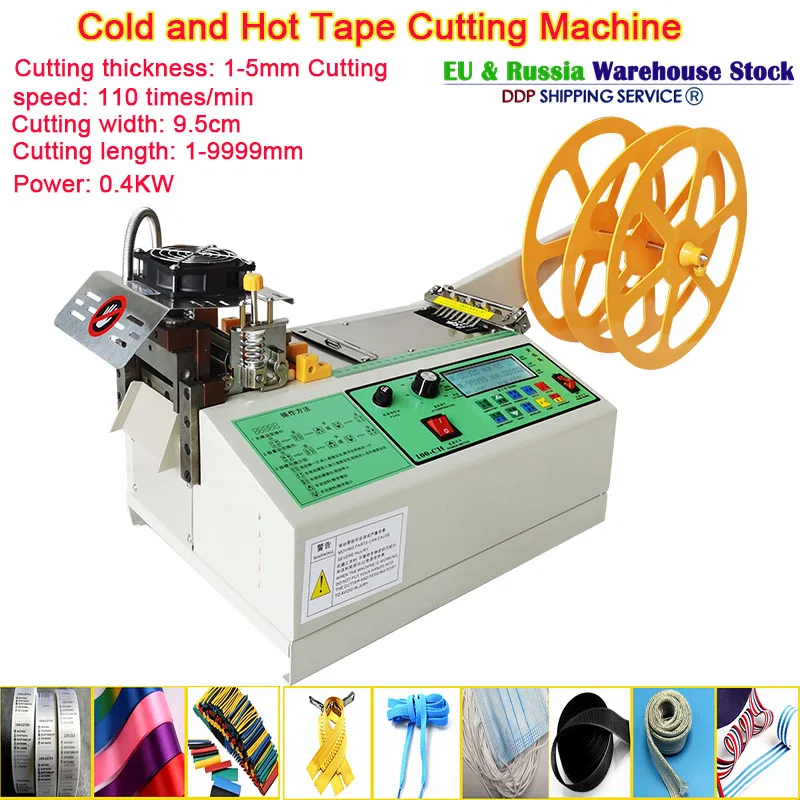 

LY Automatic Cloth Tape Cutting Machine LCD screen Hot and Cold Knife Tube Zipper Heat Shrink Cutter Cutting Machine