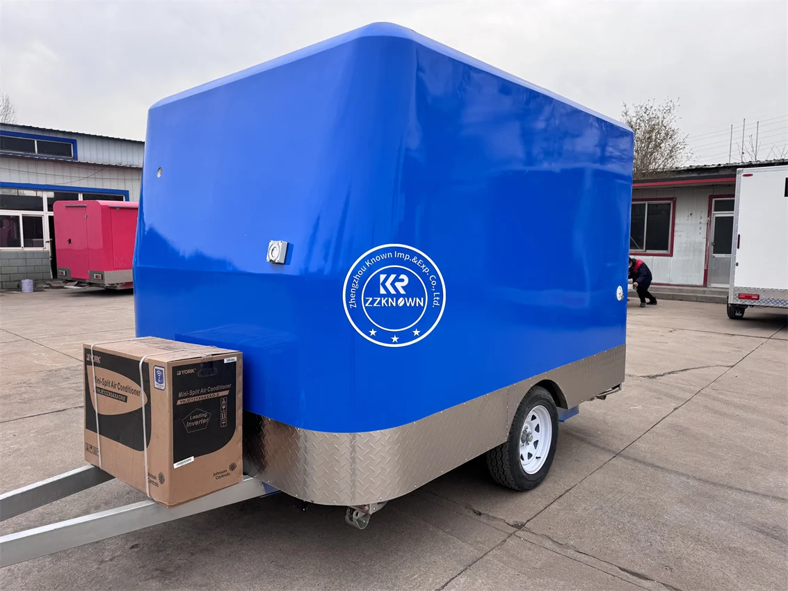 Mobile Fast Food Carts Trailer with Fully Equipment Concession Pizza Truck Ice Cream Cart Coffee Kiosk for Sale