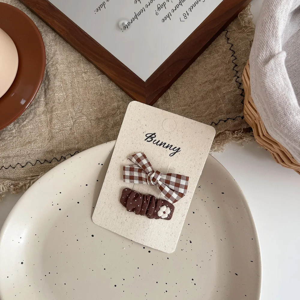 korean-button-love-hairpin-side-bangs-clip-plaid-bow-children's-hair-accessories-side-bangs-clip-hair-accessories