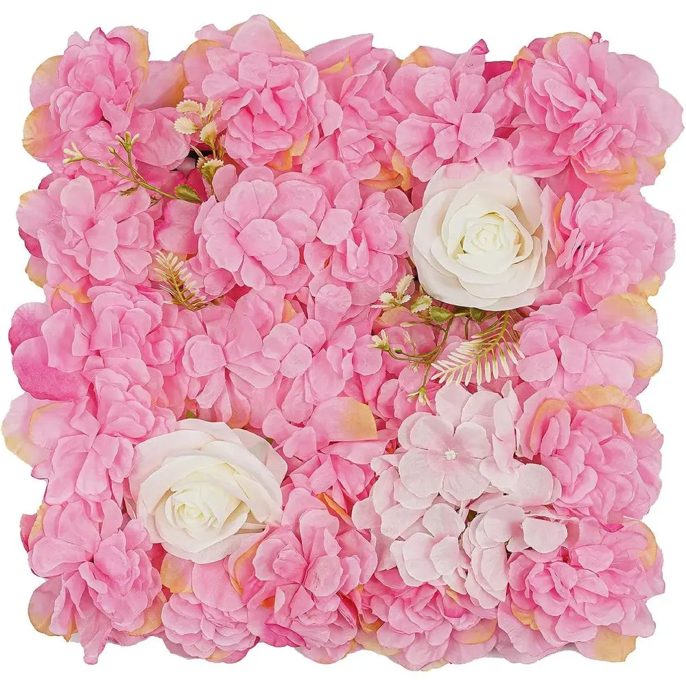 

15x15 3D Floral Lower Wall Panels, 12 Pack, Pink, for Home or Party Background Decor