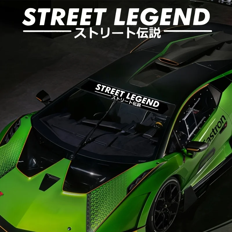 STREET LEGEND Japanese Car Windshield Sticker Reflective Car Window Body Decoration Vinyl Decal