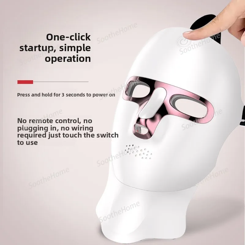 Beauty Mask Device, Color Light Mask, Seven-color Spectrometer,Portable Color Light Device, Skin Rejuvenation Mask Beauty Device