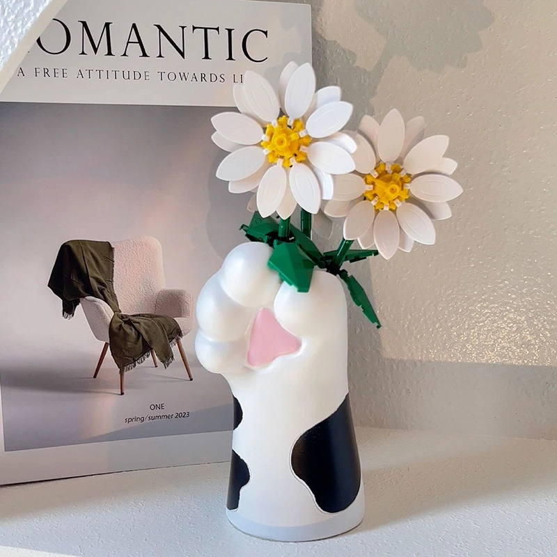 Creative Vase Cat Claw Ornaments Cute Desktop Living Room Home Porch TV Cabinet Office Flower Arrangement Decorations view 4