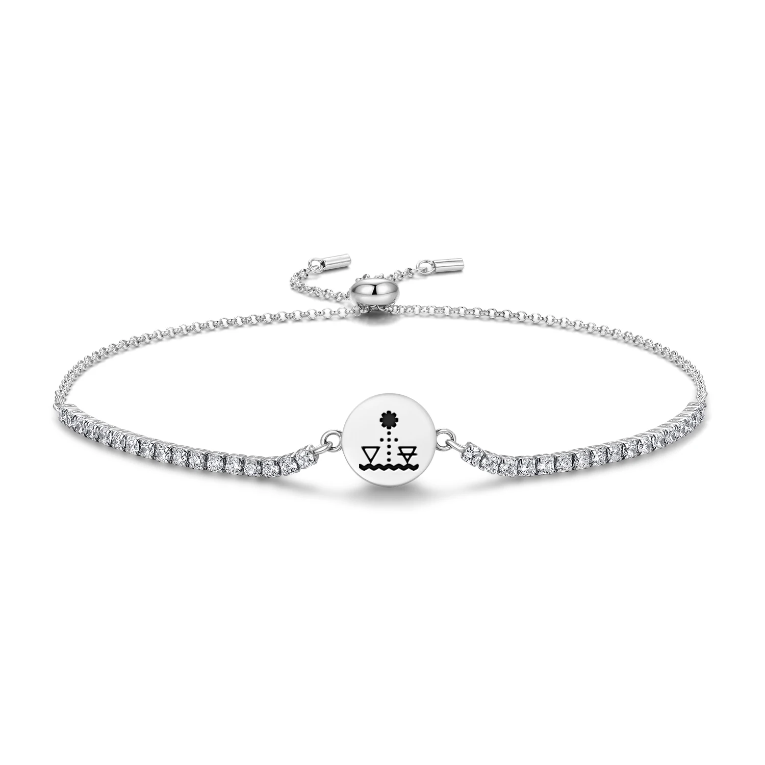 

Tarot The Star 925 Sterling Silver Charm Zircon Bracelets Diy for Jewelry Womens Accessories Trendy Gift