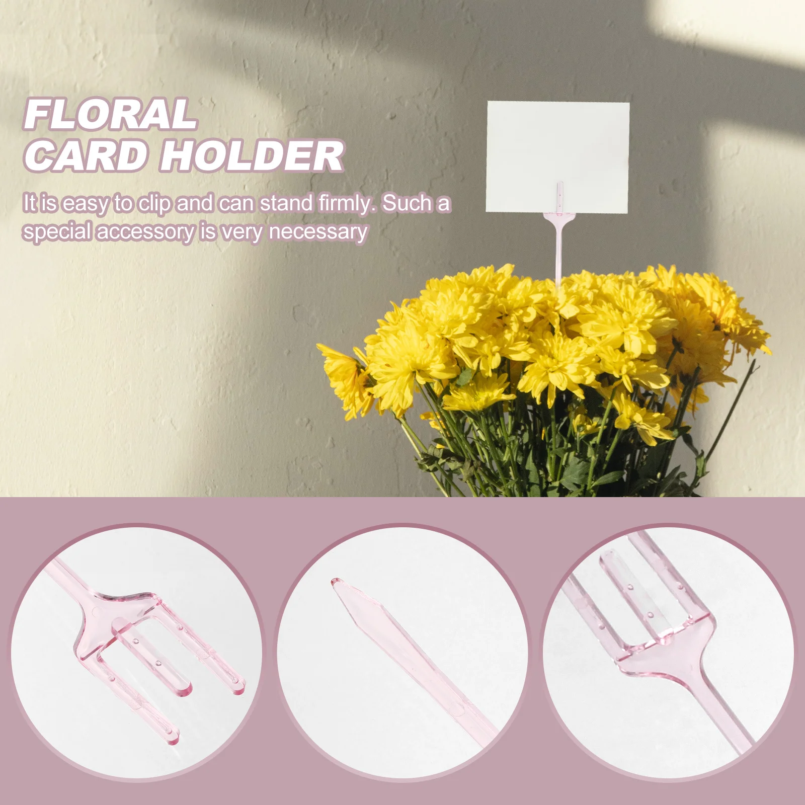 

100pcs Floral Pick Reusable Bouquet Picks For Wedding Birthday Graduation Baby Shower Decor Plastic Floral Picks Diy Flower