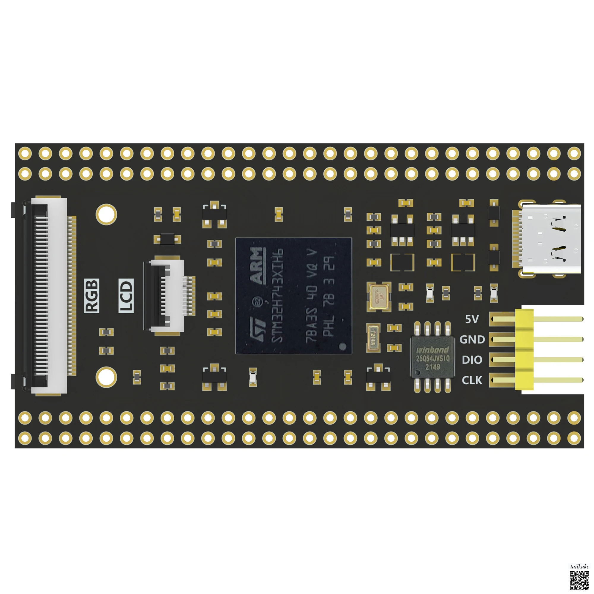 Основная плата разработки STM32H743XIH6 заменяет системную плату H750, совместимую с OpenMV Основная плата разработки STM32H743XIH6 заменяет системную плату H750, совместимую с OpenMV