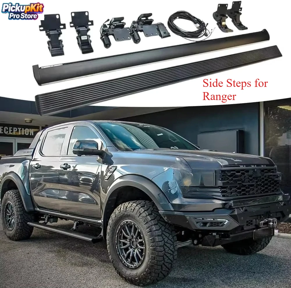 

4x4 Pick-up Electric Running Boards Ranger 2015-2018 Aluminum Retractable Truck Accessories Power Side Steps 2015 2017 2021