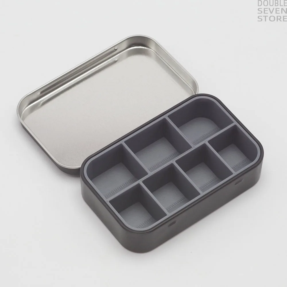Altoid Tin Tray Insert Organizer Art Palette Pills Medication Fishing Survival Bugout Pill Box with 7 slots for Altoids Case