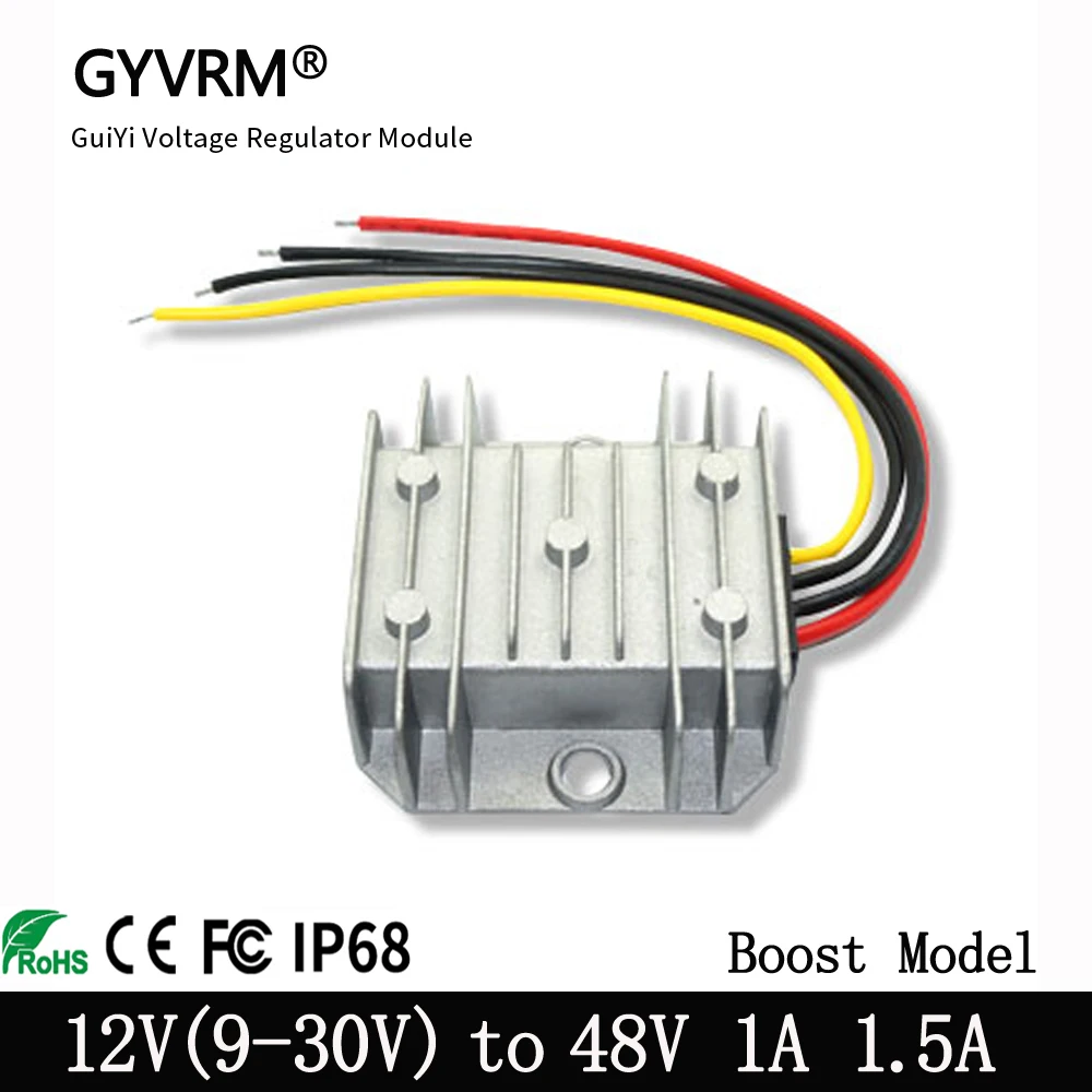

GYVRM Boost Module 12V24V(9-30V) to 48V 1.5A Reliable Step Up DC DC Converter 12 Volt to 48 Volt Boost DC-DC Voltage Regulator
