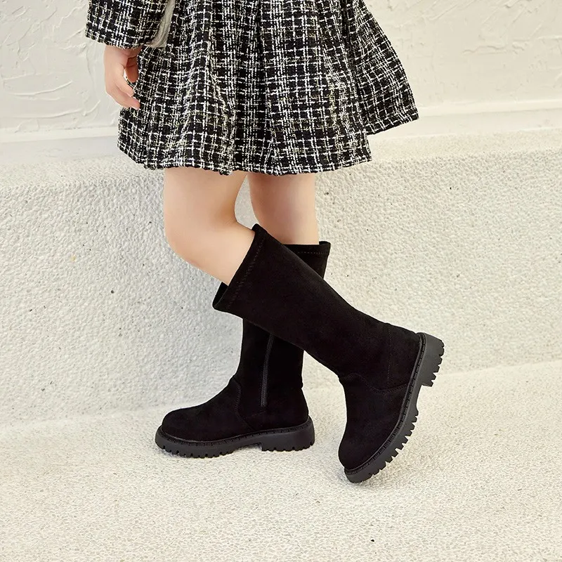 Girls Fashion Knee High Boots Princess 2025 Autumn Kids High Tube Comfort Kids Leather Shoes Botas Altas Para Niñas 27-37