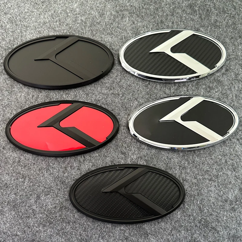 

1pcs x 3D ABS K Logo Car Front Hood Rear Trunk Logo Emblem Badge Stickers for Kia Sportage Sorento Optima Forte Rio Stinger K5