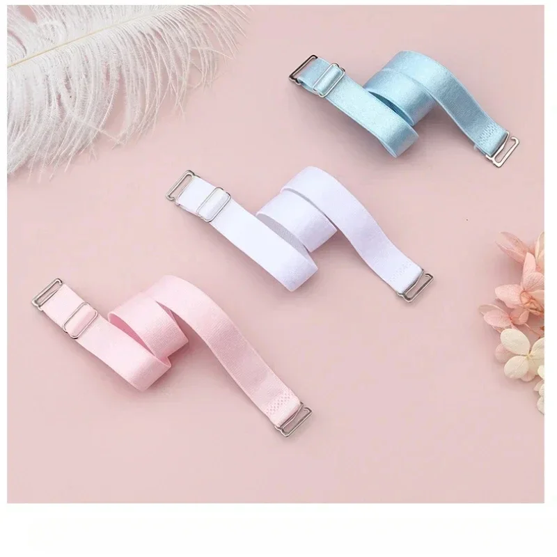 Candy Color Adjustable Shoulder Straps of Bra Accessories High Elastic Strap with Metal Adjustment Buckle Underwear