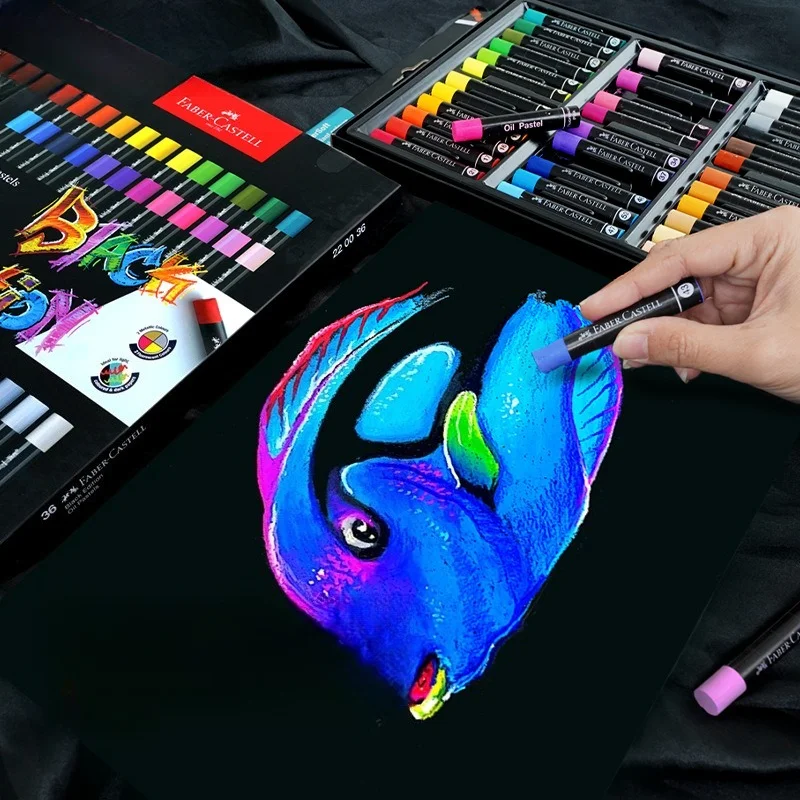 Faber-Castell Soft Oil Pastel Set 24/36/48 Colors Professional Heavy Color Art Crayons Drawing Painting Supplies