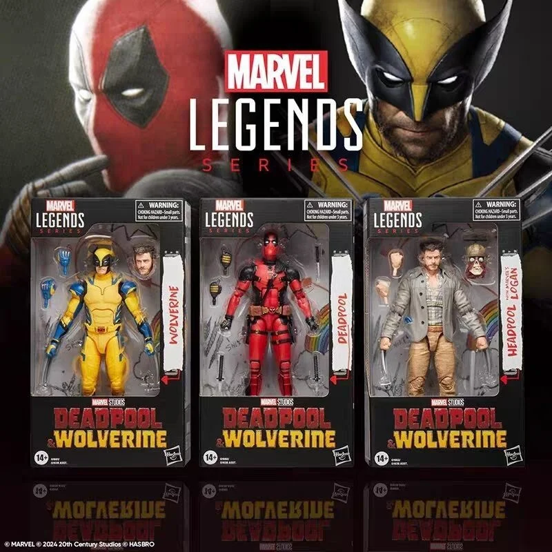 Original Marvel Anime Figure Deadpool 3 Series Deadpool And Wolverine 6-Inch Logan Action Figure Collectibl Toys Birthday Gift