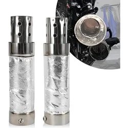 Motorcycle Exhaust Quiet Baffle Noise Eliminator 2 Inch Exhaust Systems for Harley Shortshots Staggered and Sideshots