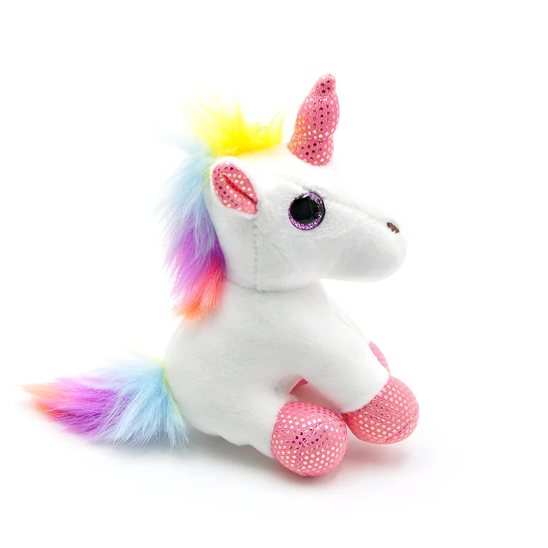 Cartoon Colourful Unicorn Plush Doll Keychain Fun Cute Animal Toys Boys Girls Backpacks Decorative Pendants Kdis Birthday Gift