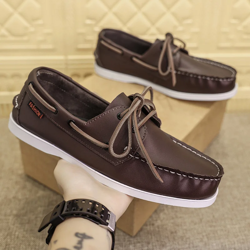 Herren Echt leder Herren Freizeit schuhe Luxusmarke Leder Slipper Mokassins hochwertige Fahr schuh bequeme große size38-47