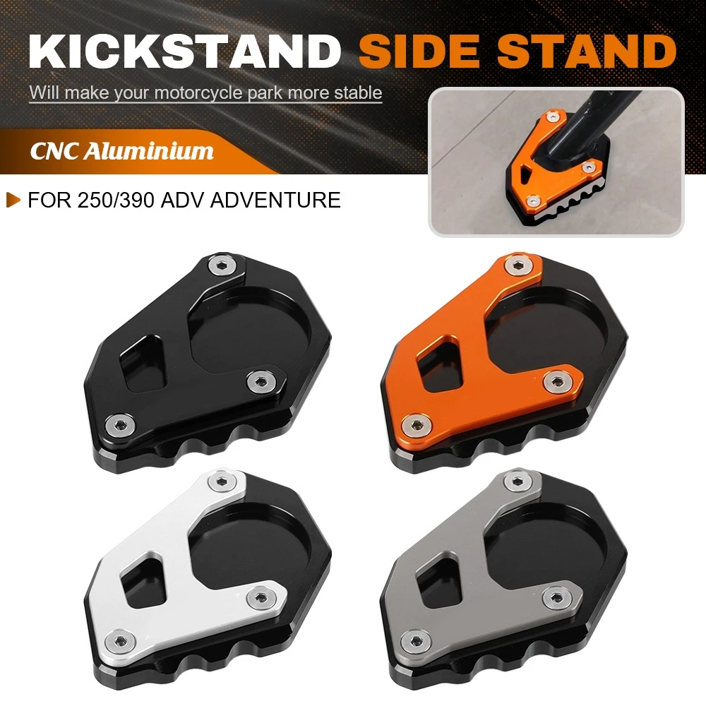 

Kickstand Motorcycle CNC Foot Side Stand Extension Pad Support Plate Enlarge For 390 ADV Adventure 250 ADV/ Adventure 2019-2024