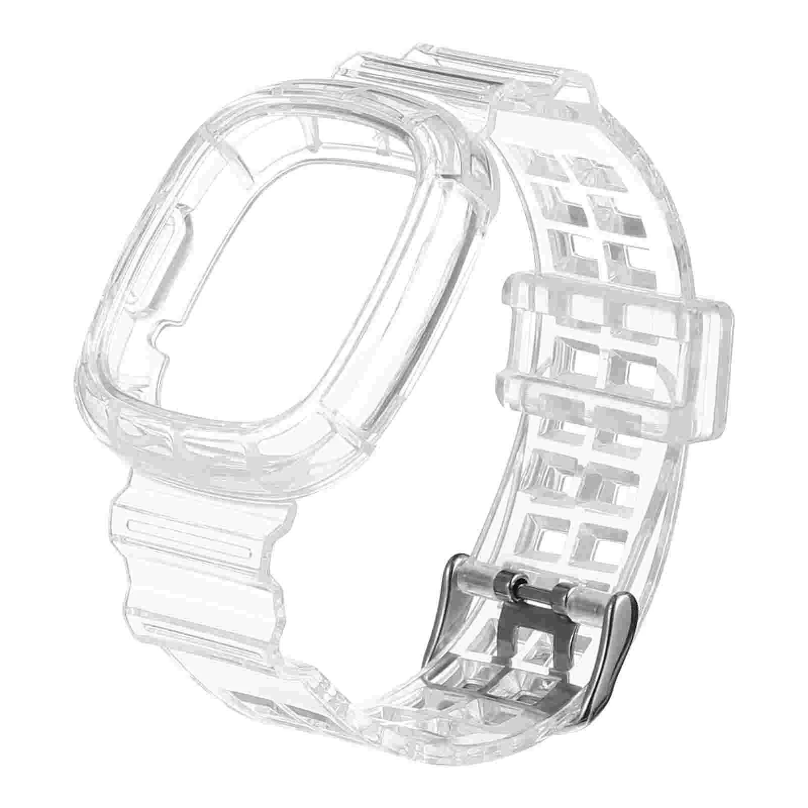 

Transparent Watch Strap Watchband Cover Straps White Se Screen Protector Case Portable