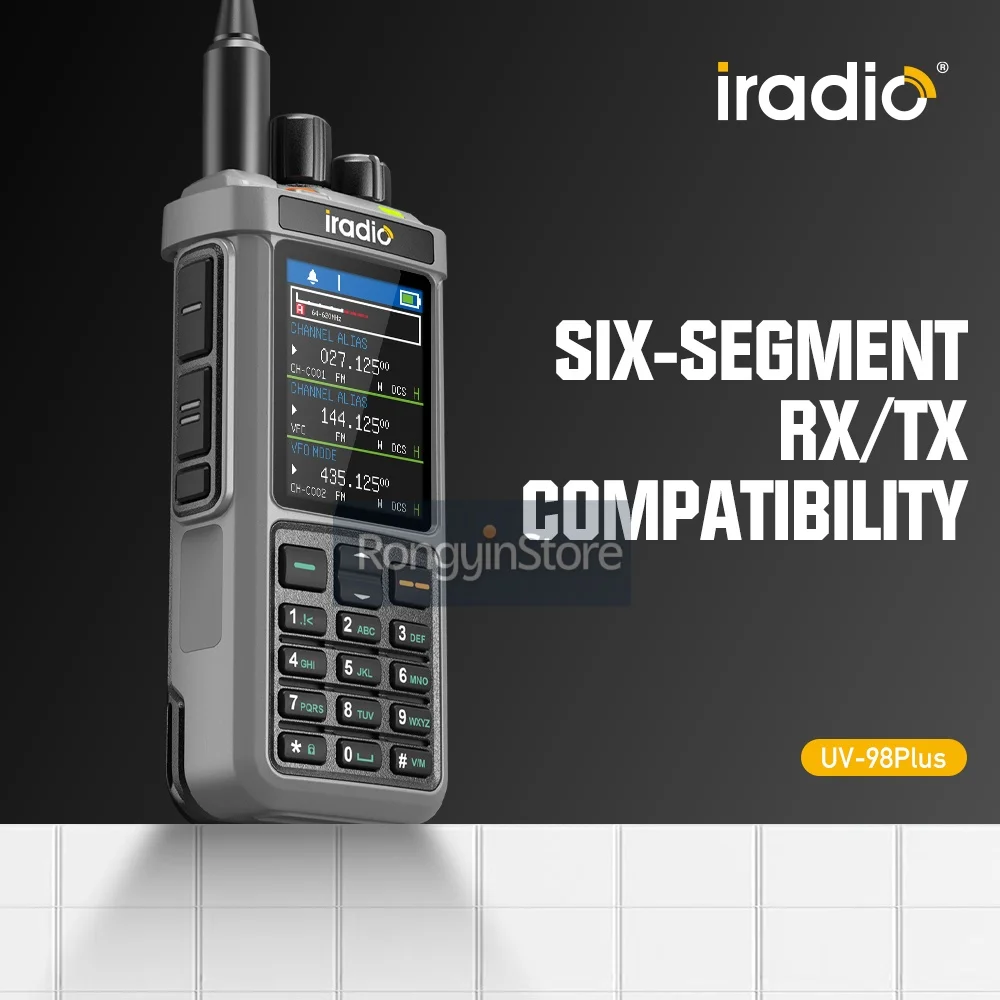 วิทยุสื่อสาร Iradio UV-98 PLUS แบบครอสแบนด์ รีพีทเตอร์ หน้าจอใหญ่ USB LSB CW CB SW MW LW SSB สามย่านความถี่พร้อมสแตนด์บาย วิทยุแฮม