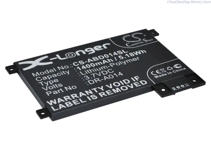 Cameron Sino 1400mAh E-book, E-reader Battery DR-A014, MC-354775 for Amazon D01200, DR-A014, Kindle touch, Kindle Touch 4th