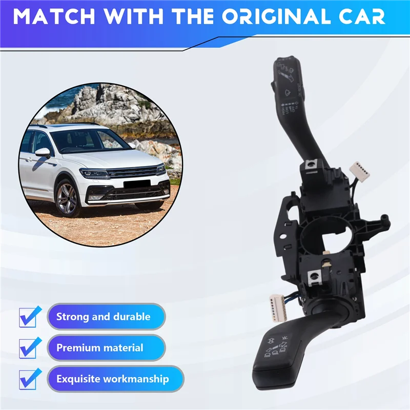 

5K0953502L Car Steering Column Wiper Turn Signal Combination Switch For VW Tiguan Touran Golf LHD