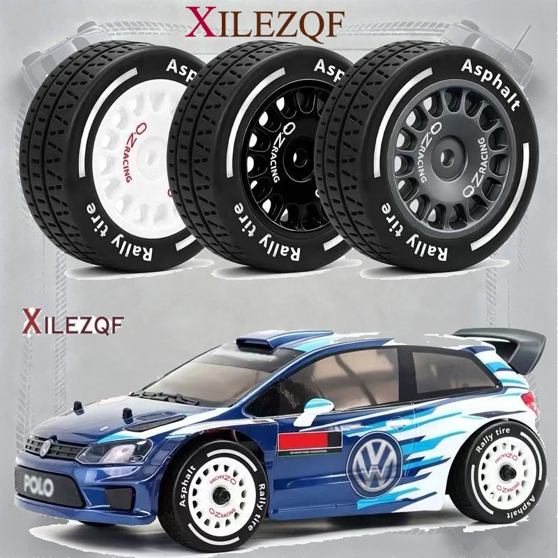 4PCS High Grip RC Rally On-Road Tires Set 1/14 Scale RC Car Upgrade Parts Compatible with MJX Hyper Go 14301 14302 14303 14304