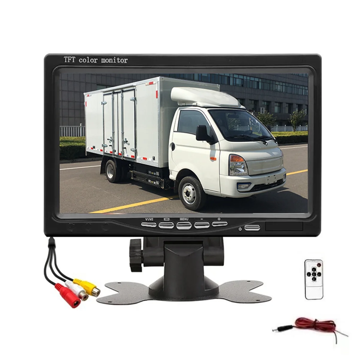 

12V-36V 7inch Car Monitor 16:9 800x480 LCD Rearview Monitor with 2 Way Video Input for Rear View Camera Parking Reverse