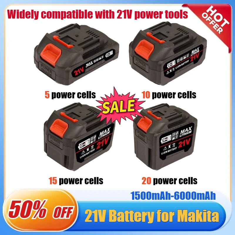 

21V Electric Drill Tool Rechargeable Lithium Battery Screw Driver Li-ion Power Drill Machine for Home Improvement for Makita