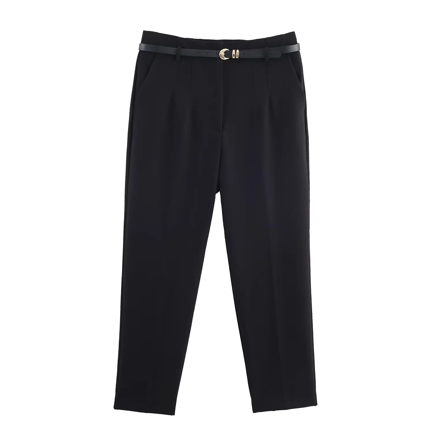 Abito a gamba dritta a vita alta con pantaloni da donna del nuovo arrivo 2025