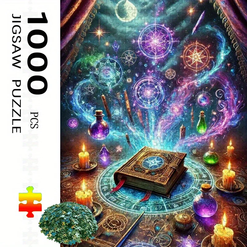 Rompecabezas de 500 Piezas, Libro Mágico de Rompecabezas, Juguete Educativo para Niños, Juegos Infantiles, Regalo de Navidad