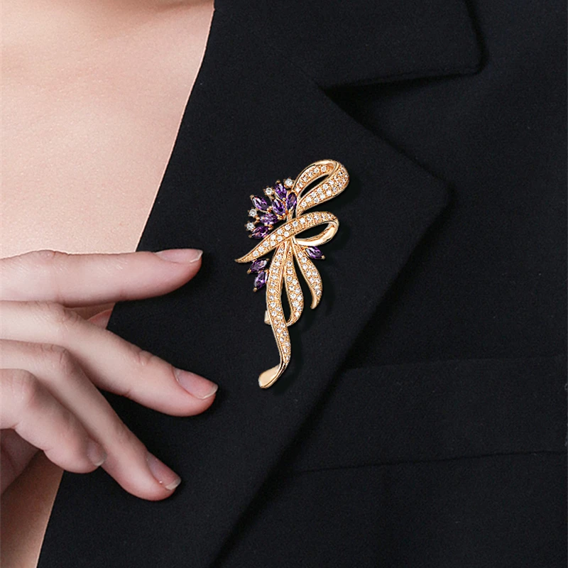 

Women's Suit Exquisite Fashion Brooch High-End Corsage Flower Pin Coat to Send Mom Jewelry Gift Wedding Blessing Metal Pin