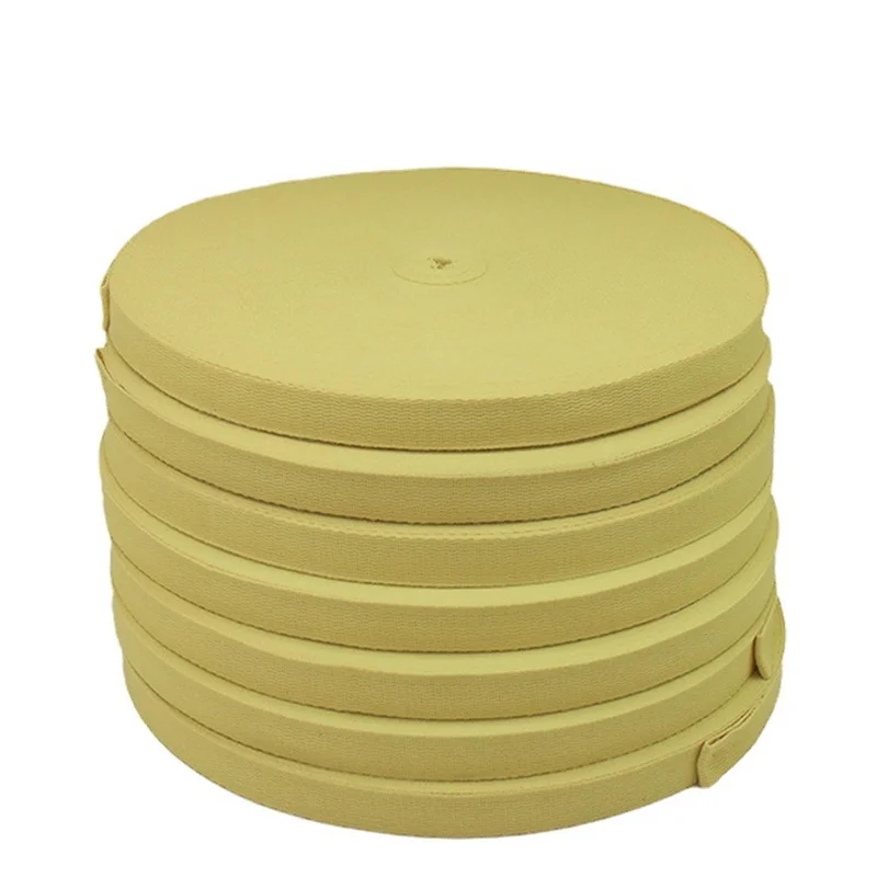 10m/roll Kevlar webbing cut resistant wear-resistant aramid webbing （Thickness 1mm ）resistance 560℃