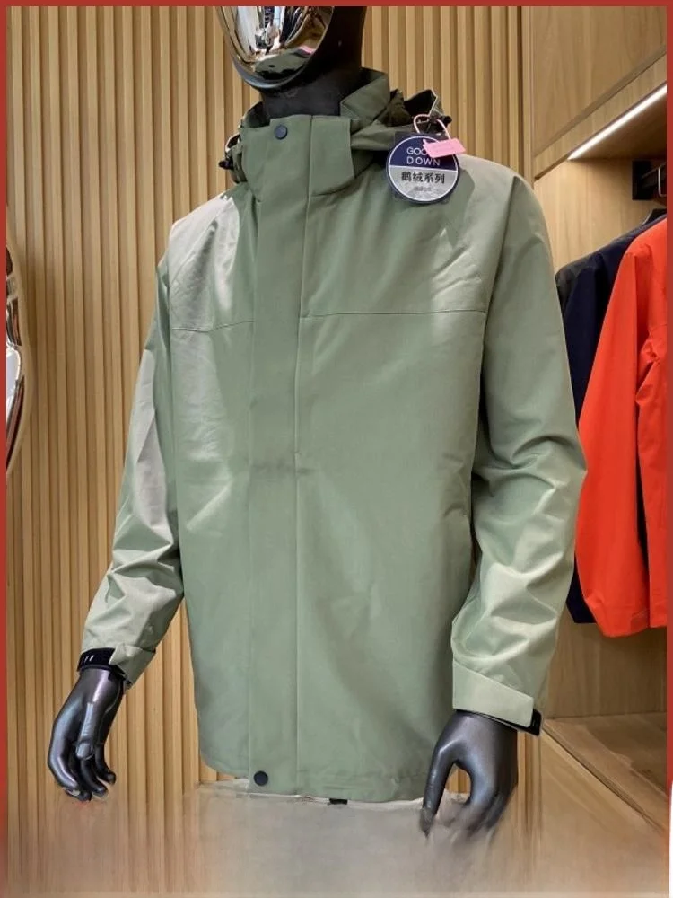 

New Winter Outdoor Men Women down Jaet Windproof Waterproof White Goose down ell Zipper Closure Regular Fit Thiened