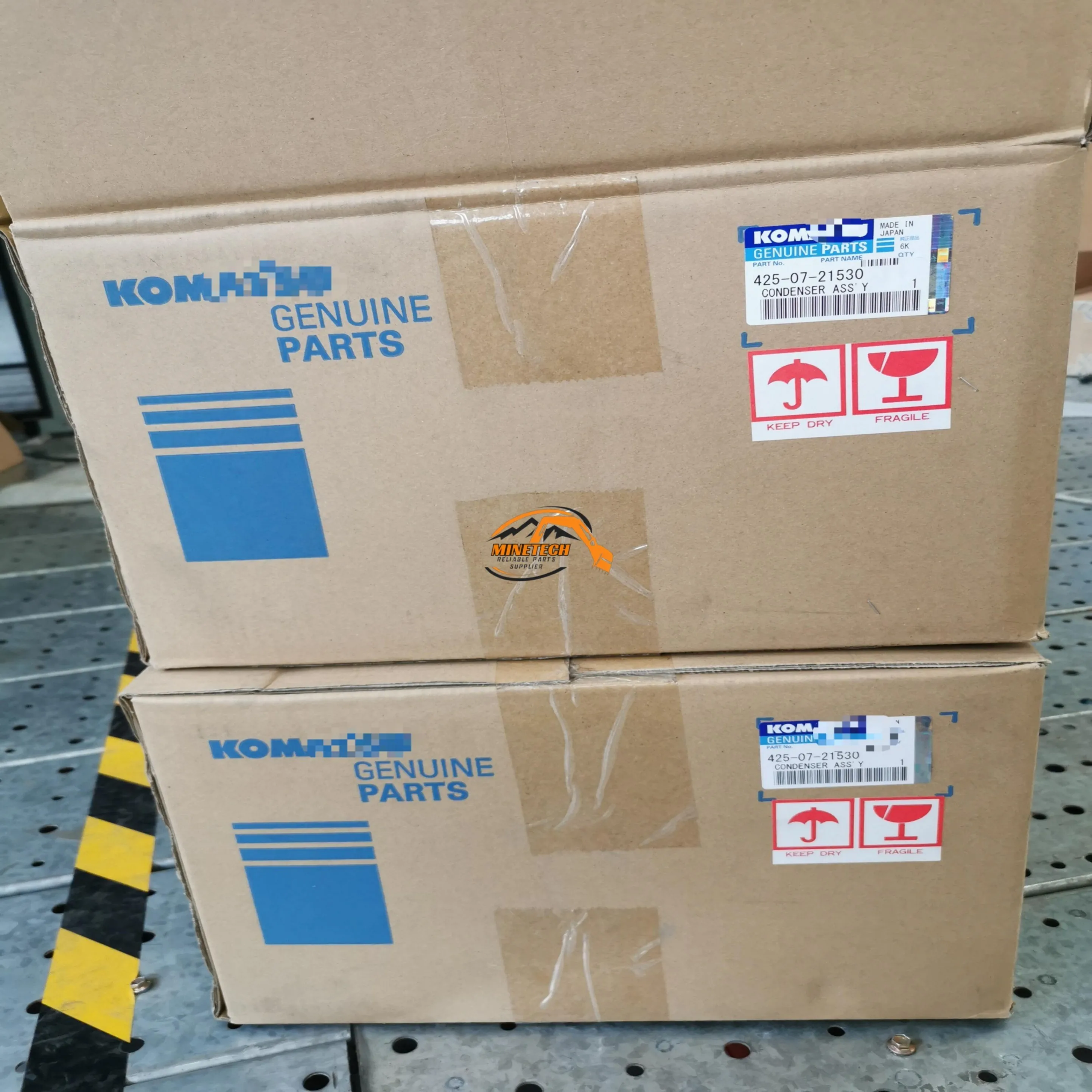 Genuine Minetech High Quality CONDENSER ASSEMBLY 425-07-21530 for Loader WA800-3E0 with 1 Year Warranty