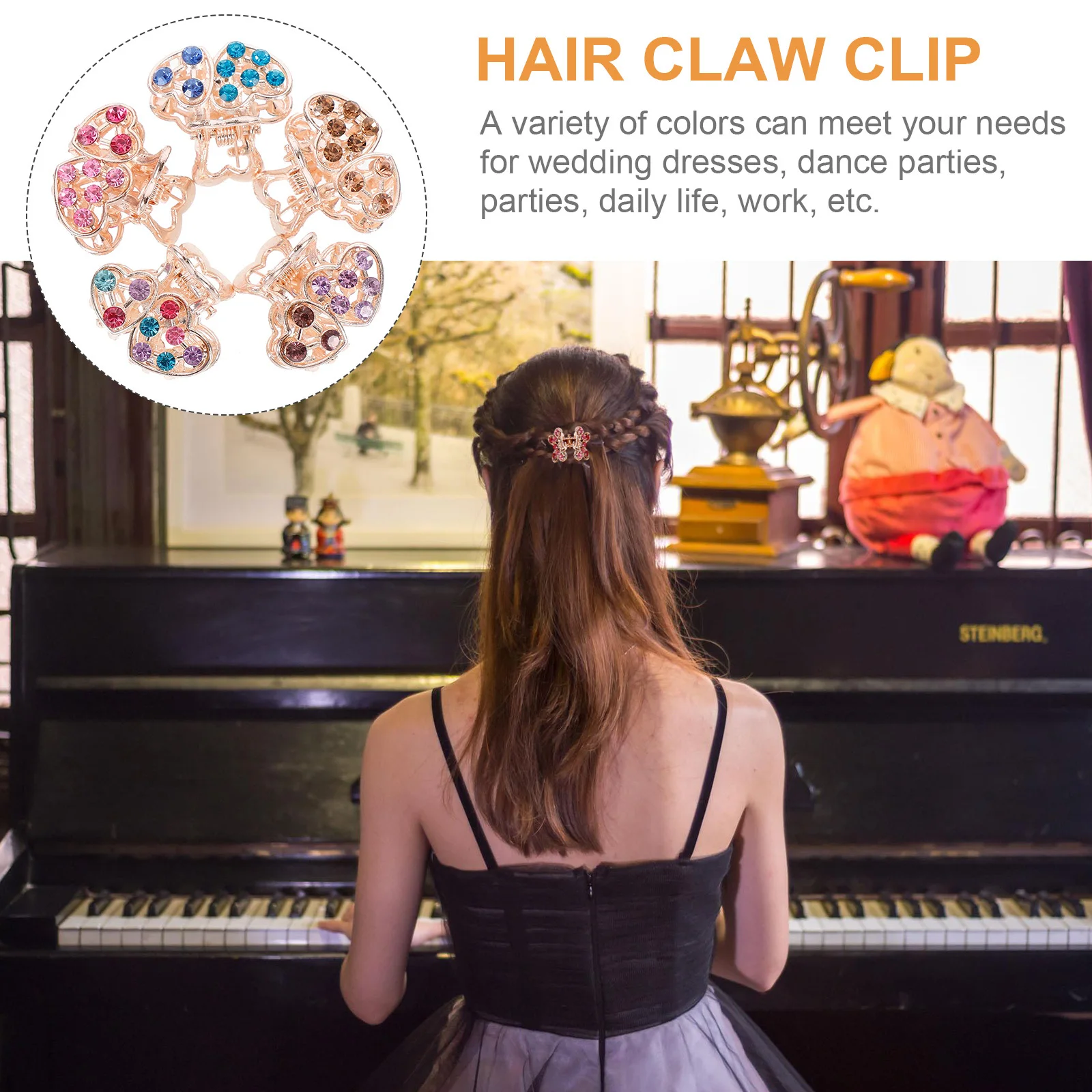 10 قطعة مشبك شعر صغير كليب صغير القرش الأسنان الشعر الصيد باريت للأطفال حمام ماكياج تصفيفة الشعر دبوس حجر الراين كريستال دبوس الشعر