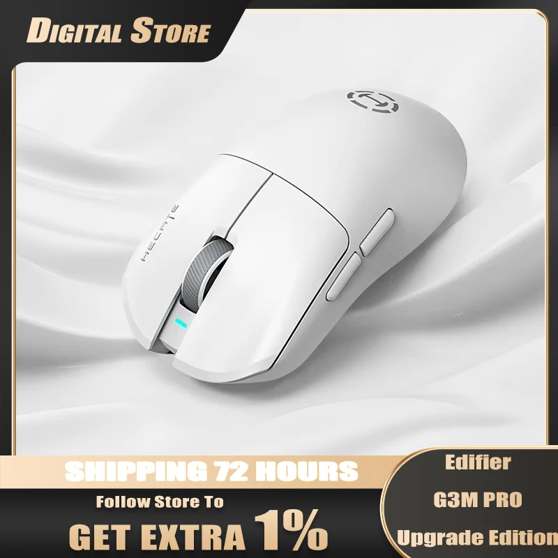Edifier Hecate G3M Pro Upgraded Wireless Mouse PAW3395 32000DPI 3 Mode Dual Micro Motion for E-Sports Gamers