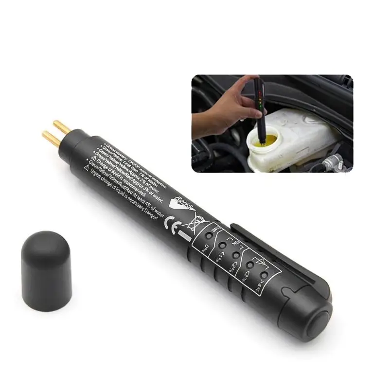 Universal Brake Fluid Tester Accurate Oil Quality Diagnostic Tools LED Indicator Liquid Testing Pen Automotive Brake Oil Tester