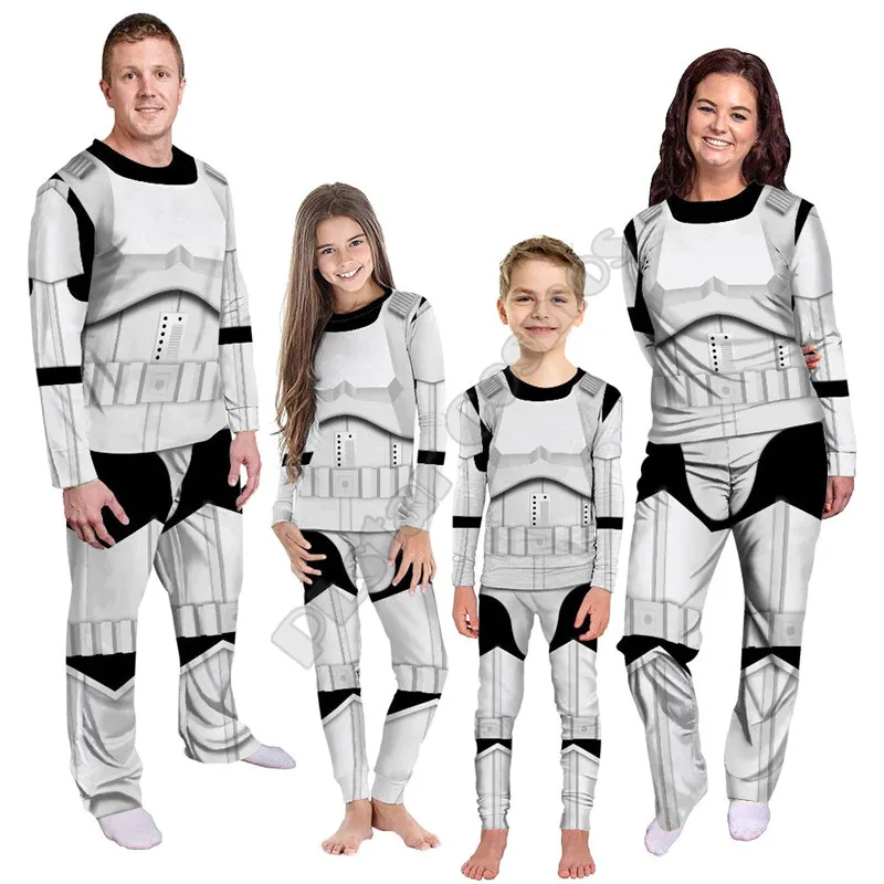 Personajes de películas clásicas 3D completamente estampado ChewBacca Set Cosplay pijamas familiares personalizados ropa de Cosplay 01