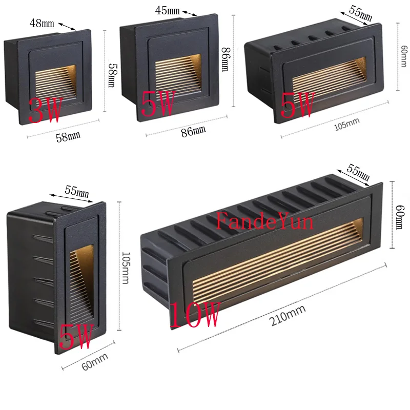 الإضاءة في الهواء الطلق DC12V LED جزءا لا يتجزأ من لخطوة ودرج حديقة في الشرفة الممر ساحة A85-265V 10 واط 5 واط وحدة إضاءة LED جداريّة مصباح مقاوم للماء IP65 #3