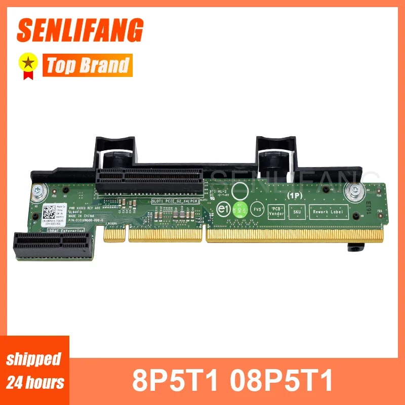 For R520 Server PCI-E x4 Riser Board 1P System Riser IDRAC PCI Express Slot Enterprise Card 8P5T1 08P5T1 CN-08P5T1