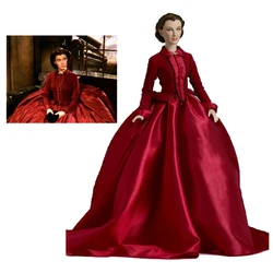 Film Gone With The Wind Scarlett Costume Cosplay abito da ballo rosso Scarlett Victorian Civil War Princess Dress Costume Custom Made