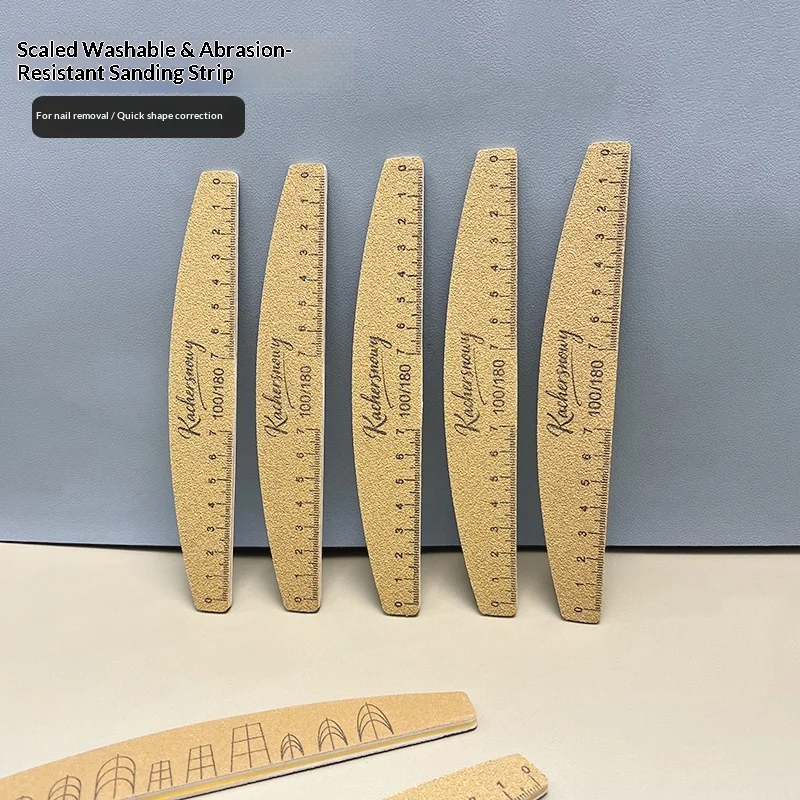 

5/10pcs Professional Double-Sided SandingNail File and Buffer 120/180 Grit Washable Reusable Durable Manicure Pedicure Tool