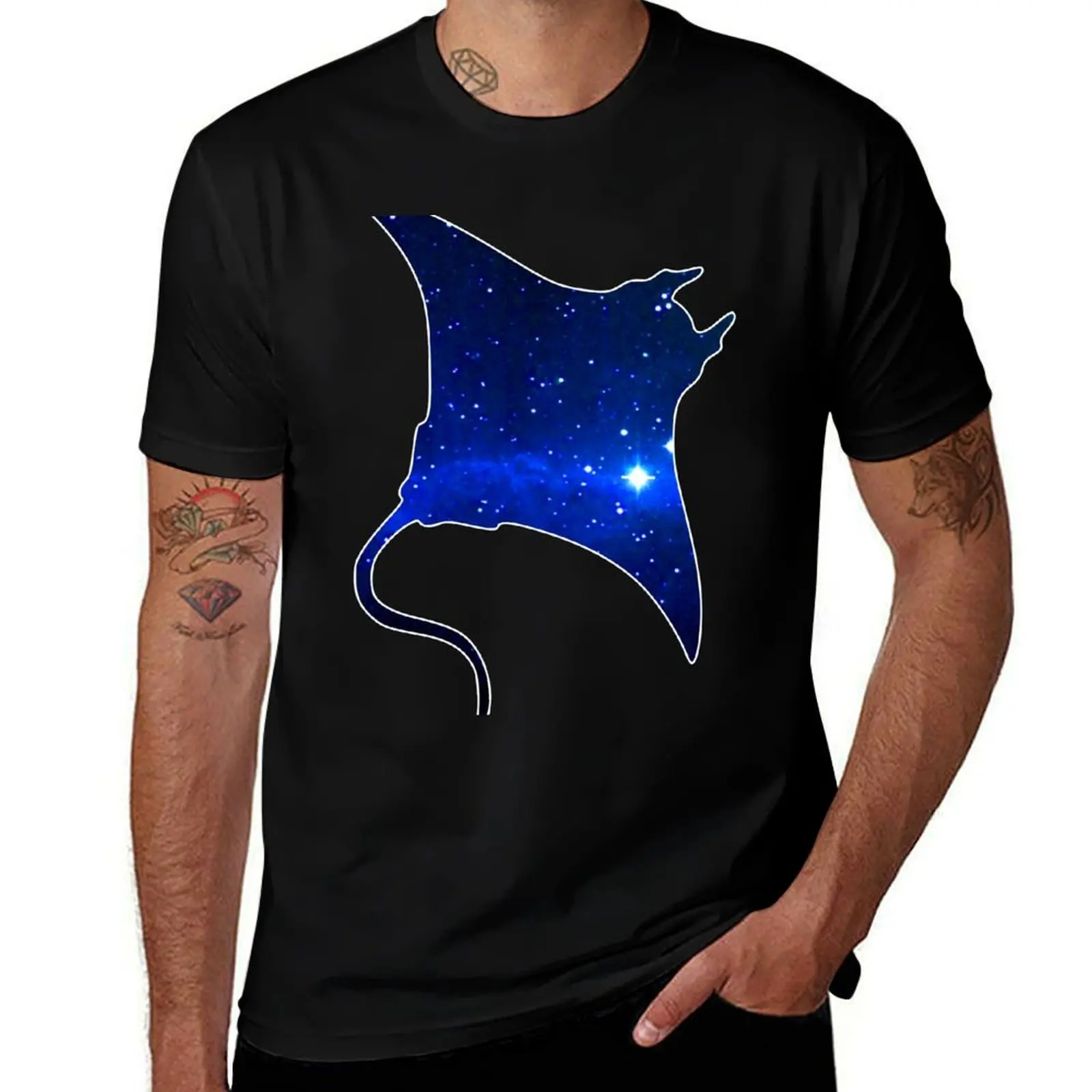 

Space Manta Ray T-Shirt Breathable Gym Short Sleeve T-Shirt