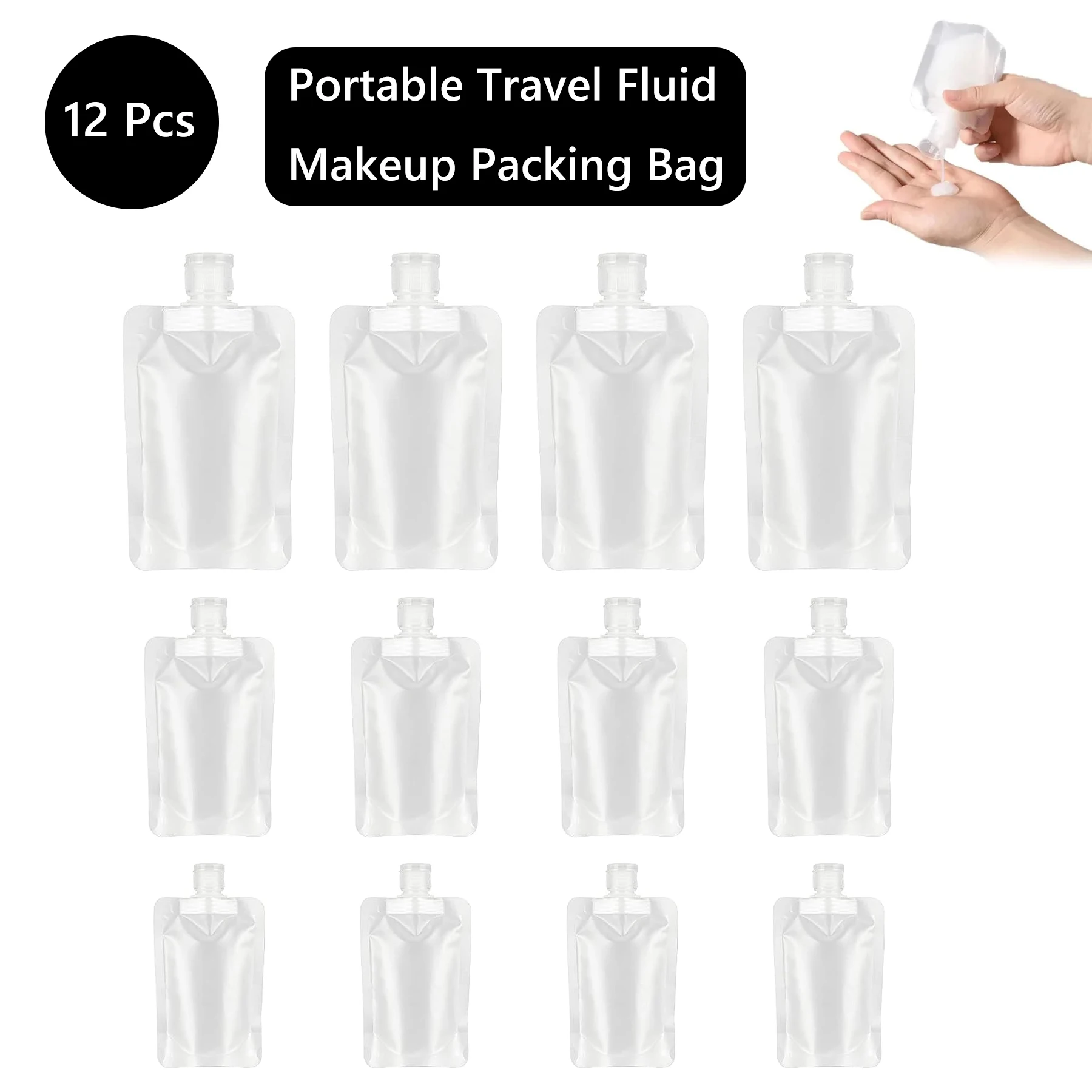 12Pcs 30/50/100ML หนา Travel Subpackage เครื่องสําอางค์โลชั่นเจลอาบน้ําแชมพูแบบพกพา Facial Cleanser Leak PROOF เติม