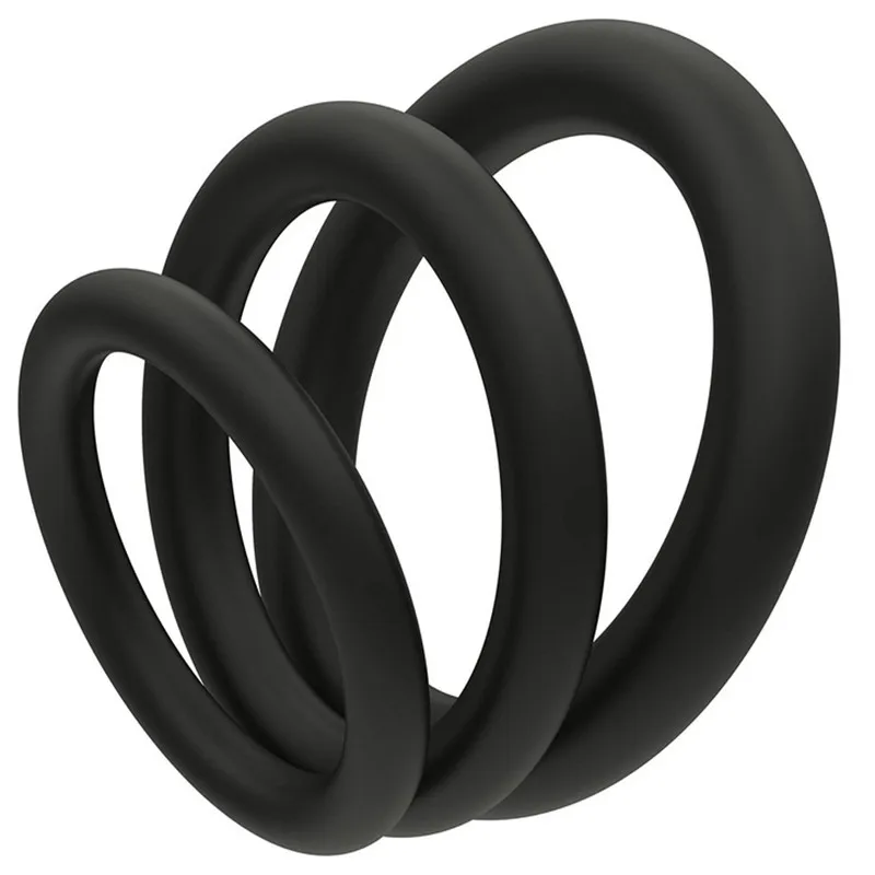 Cock Ring Durable Silicone Penis Rings Men Ejaculation Delay Rubber Sex Toys Rings for Male 3pcs/Set