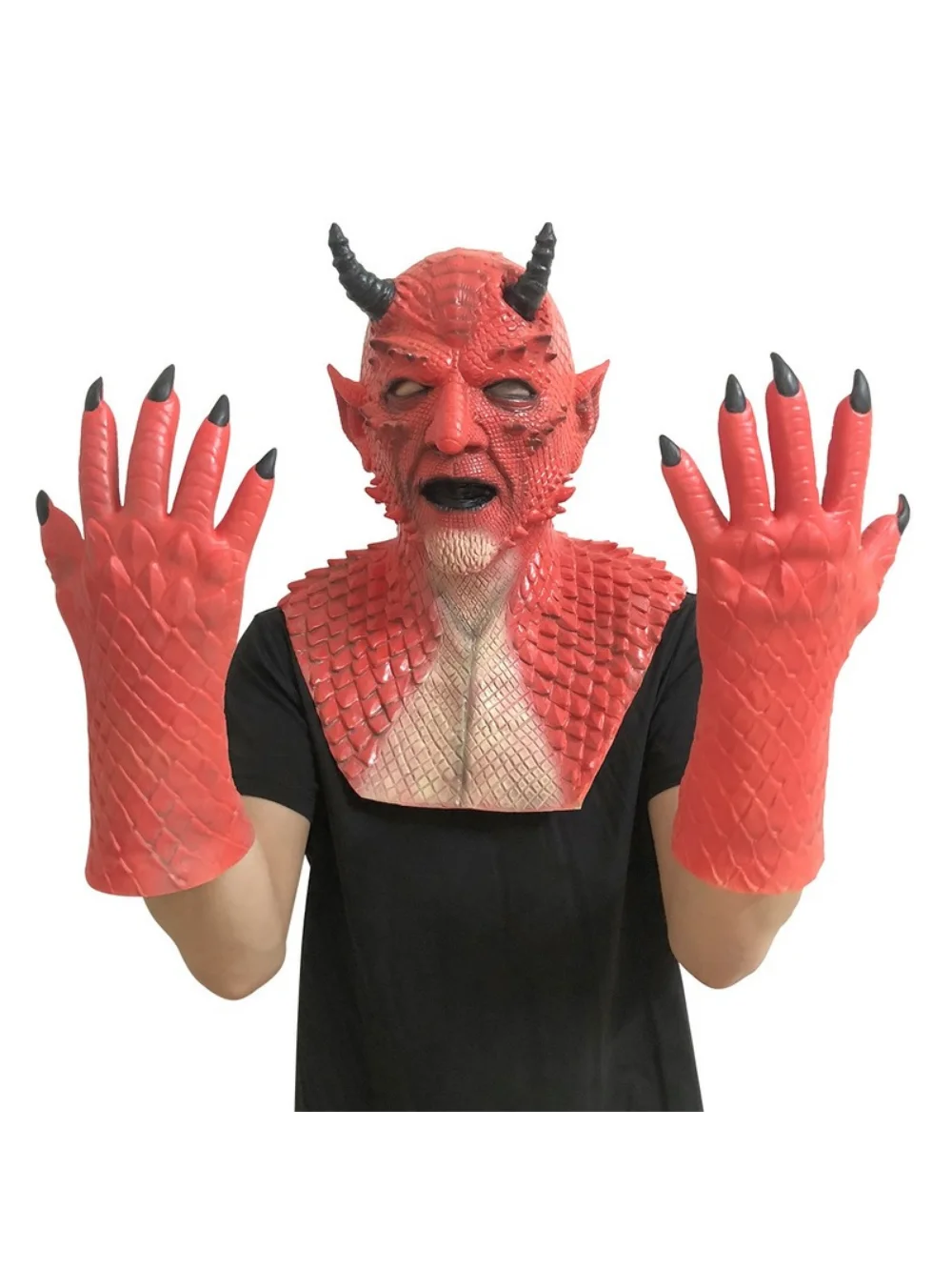 Diablo Mask Halloween Game Boss King of Lies Belial Berry Air Demon Mask Headgear Gloves Accessory