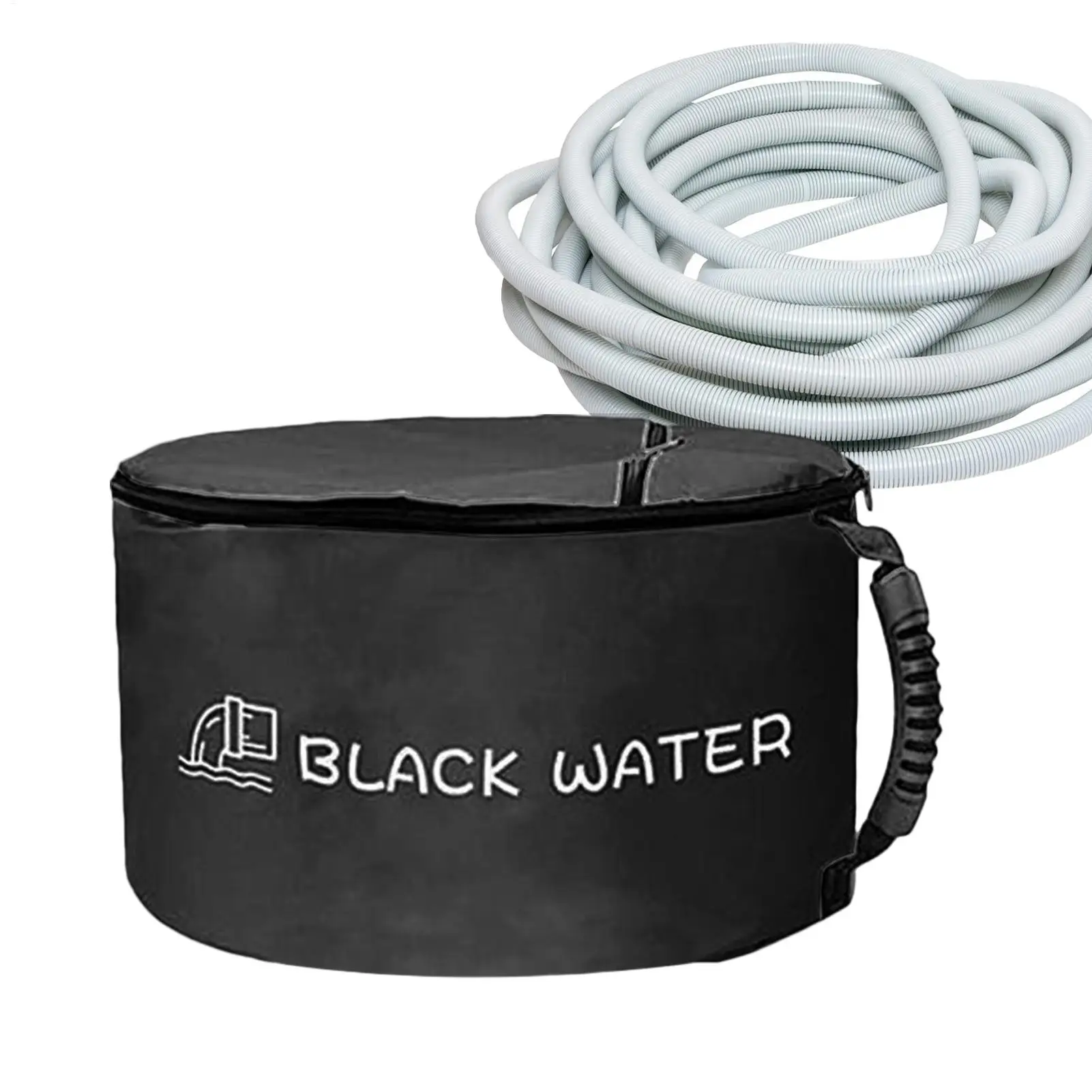 

Хранение канализационного шланга для автофургона, водонепроницаемые сумки для шлангов, портативный переносной держатель с двойной молнией, контейнер с двойной молнией для